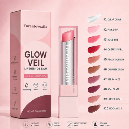 🔥Last Day Buy 1 Get 1 Free|Tidypap GLOW VEIL LIP SHEEN OIL BALM