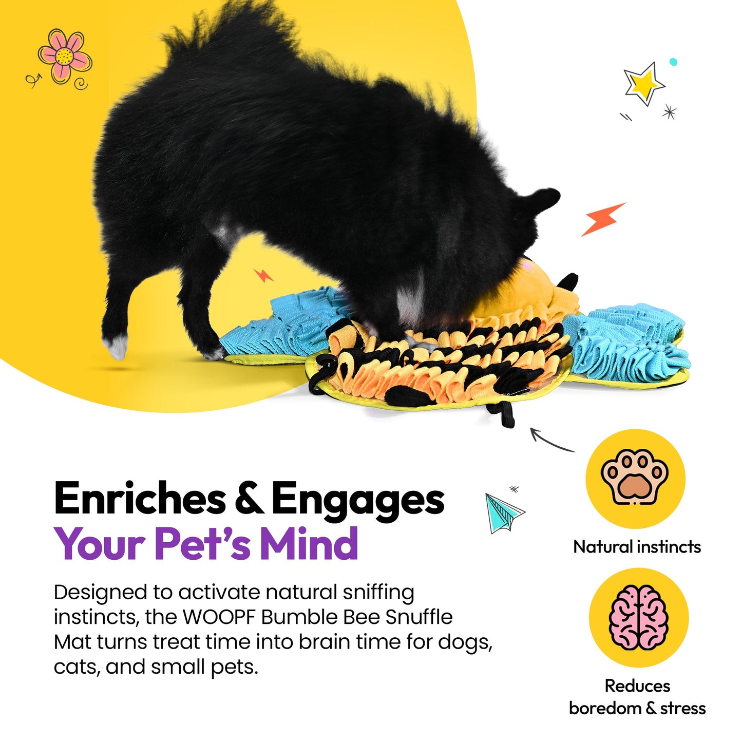 Snuffle Mat for Natural Nose Work & Mental Stimulation