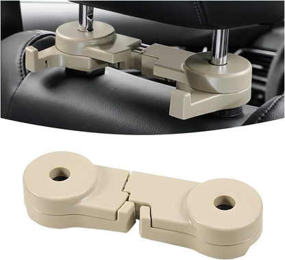 Car seat back headrest hooks